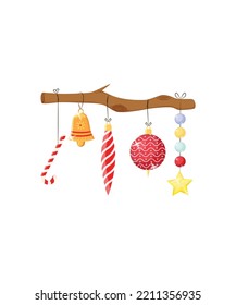 Christmas icons Vector illustrations isolated on white background.  Perfect for coloring book, textiles, icon, web, painting, books, t-shirt print.
