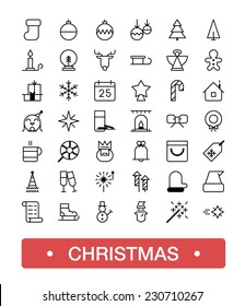 Christmas icons, vector set