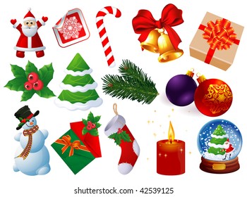 Christmas icons vector set.