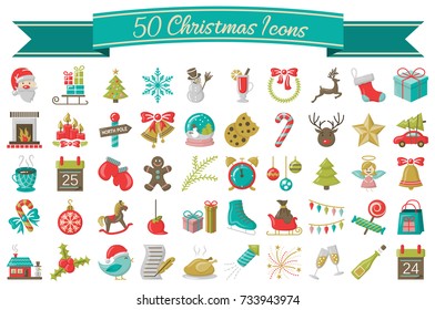 Christmas Icons Vector Set