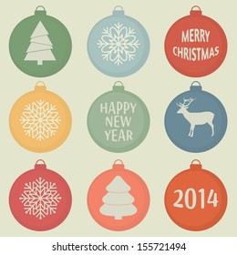 Christmas icons. Vector set, EPS 8.