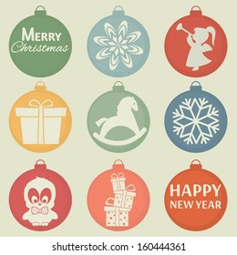 Christmas icons. Vector set, EPS 8.