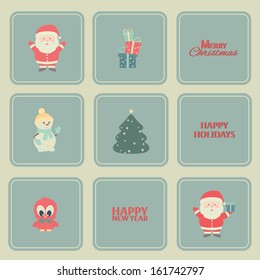 Christmas icons. Vector set, EPS 8.