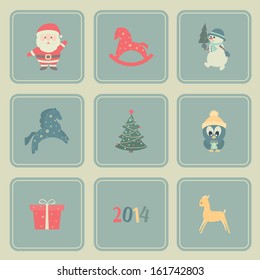 Christmas icons. Vector set, EPS 8.