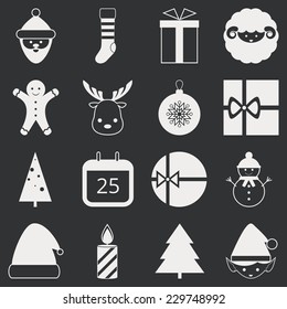 Christmas icons. Vector set, EPS 8.