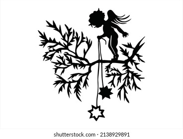 
Christmas icons vector silhouettes Stock Vector wall sticker 