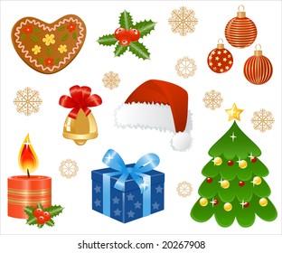 Christmas icons. Vector-Illustration