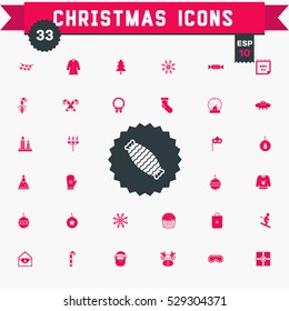Christmas Icons with White Background