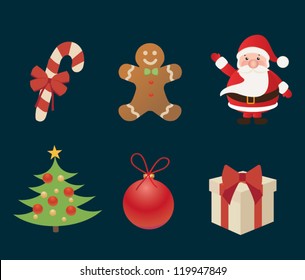 Christmas Icons/Objects Collection. Detailed vector illustration.
