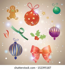 Christmas Icons/Objects Collection. Detailed vector illustration