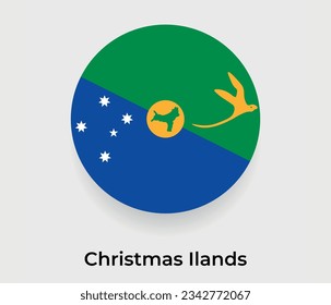 Weihnachtslanden Flaggenblase rund um die Form Symbol Vektorgrafik