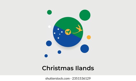 Fahnenkreislauf der Weihnachtslandschaft rund um die Form Symbol bunte Vektorgrafik