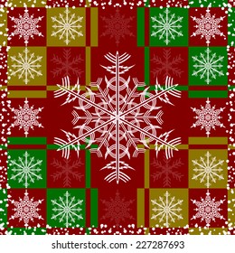 Christmas illustration of abstract snowflake