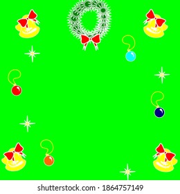 christmas illustration background green decoration 