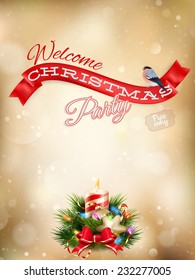 Christmas illustration with candles. EPS 10 vector file included