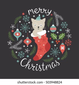 Christmas illustration, Christmas card