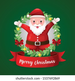 Christmas illustration with christmas character