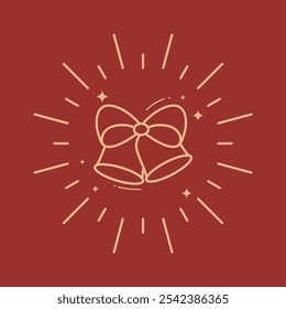 O elemento de ilustração de Natal: sino