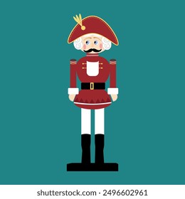 Christmas illustration of an English soldier on a bright background