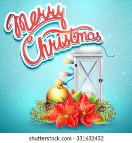 Christmas illustration with festive elements