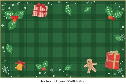 Christmas illustration frame background material