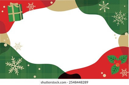 Christmas illustration frame background material