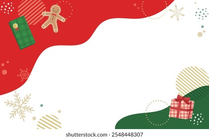 Christmas illustration frame background material