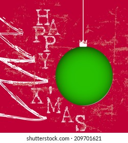 christmas illustration, free copy space, vector
