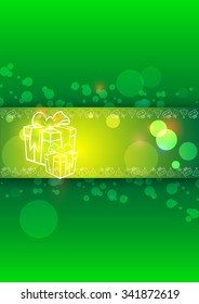 Christmas illustration the gift background