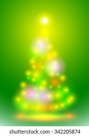 Christmas illustration the gift background