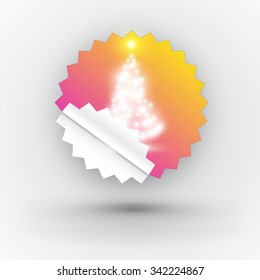 Christmas illustration the gift background