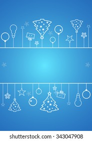 Christmas illustration the gift background