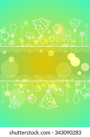 Christmas illustration the gift background