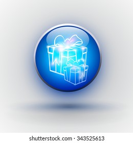 Christmas illustration the gift background