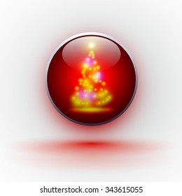 Christmas illustration the gift background