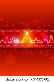 Christmas illustration the gift background