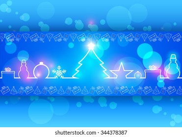 Christmas illustration the gift background