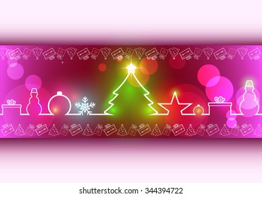 Christmas illustration the gift background