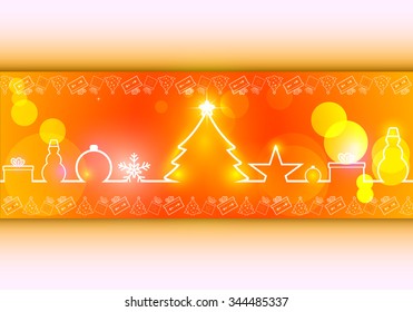 Christmas illustration the gift background