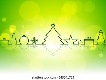 Christmas illustration the gift background