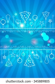 Christmas illustration the gift background