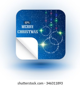 Christmas illustration the gift background