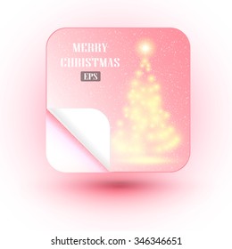 Christmas illustration the gift background