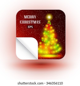 Christmas illustration the gift background