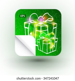 christmas illustration the gift background