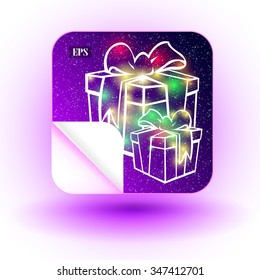 christmas illustration the gift background