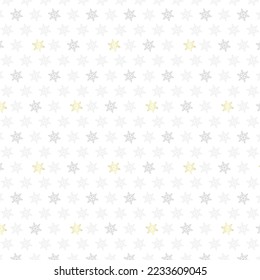Christmas illustration graphic pattern vector. simple grey and gold snowflakes background. Modern design for creative banner, promotion, print, paper, wrapping, ads, website, social and fashion.