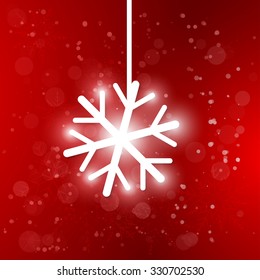 Christmas illustration with hanging toy