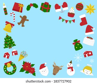 conjunto de materiales de ilustración de Navidad / vector