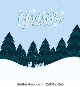 Christmas illustration merry christmas and happy new year 02